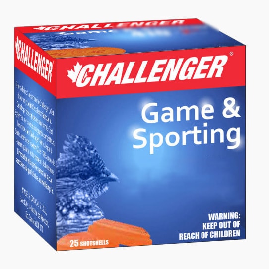 Challenger Game & Sporting Game Load 12GAX2.75" 1275FPS 1-1/8oz #4 25 Rounds