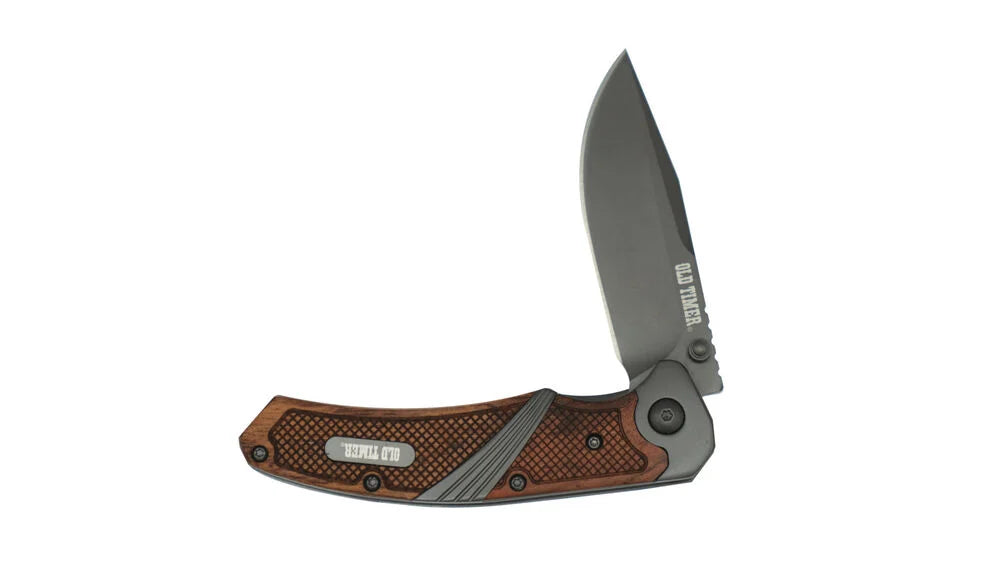 Old Timer Wood Ti-Nitride Knife
