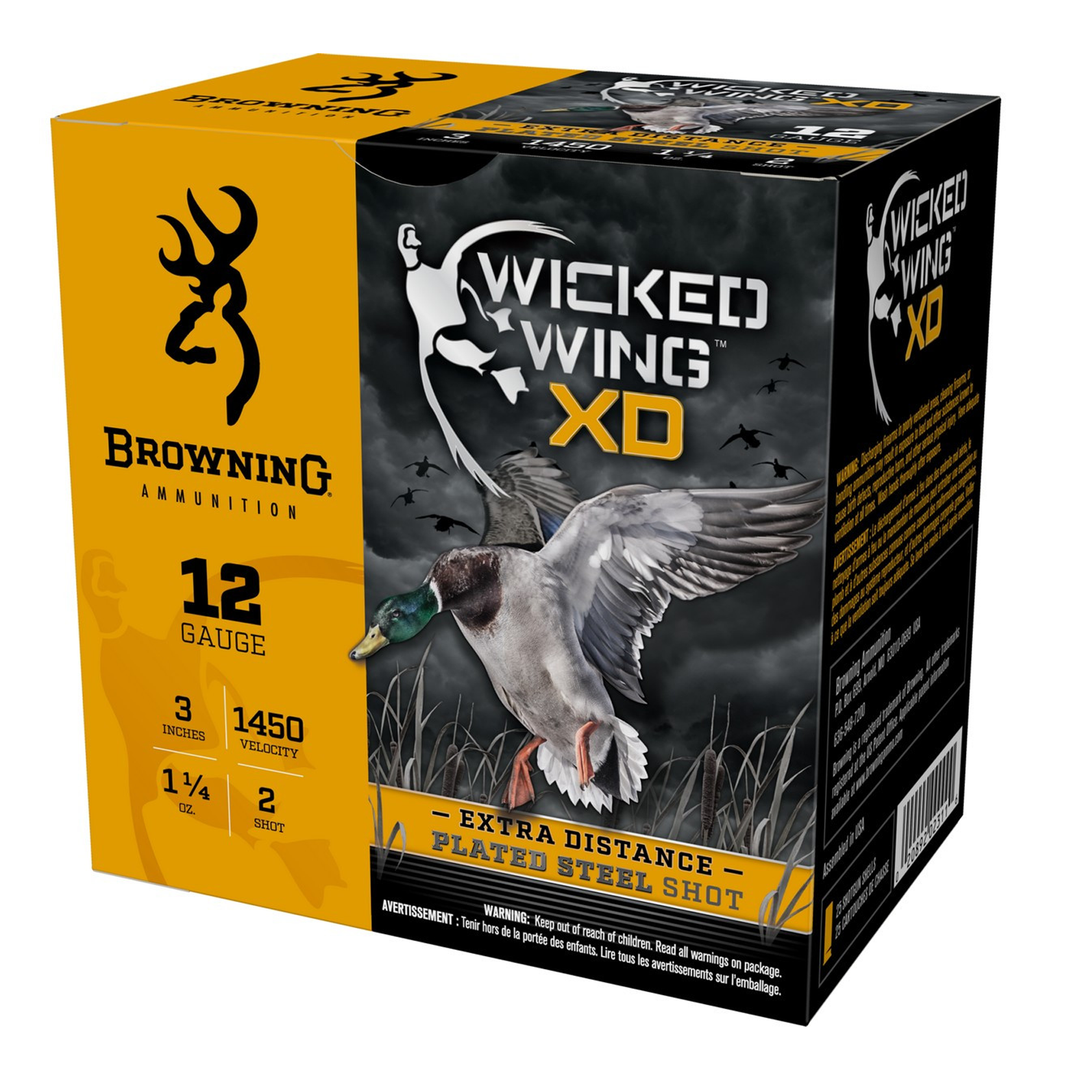 Browning Wicked Wings XD Waterfowl 12GAx3 1450 1-1/4oz #2 25 Rounds