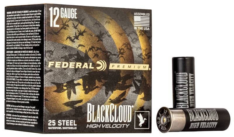Federal Premium BlackCloud Steel Waterfowl 12Gx3 1-1/8oz 1635 FPS #2 25 Rounds