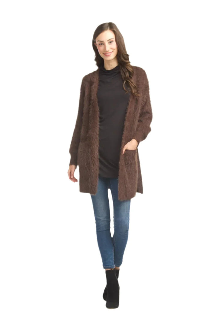 Papillon Eyelash Knitted Cardigan with Pockets