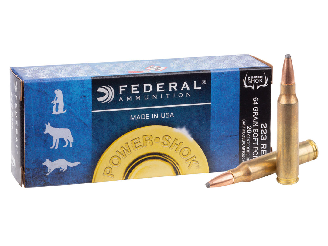 Federal Power Shok 223 REM 64gr JSP 3050FPS #20 Rounds