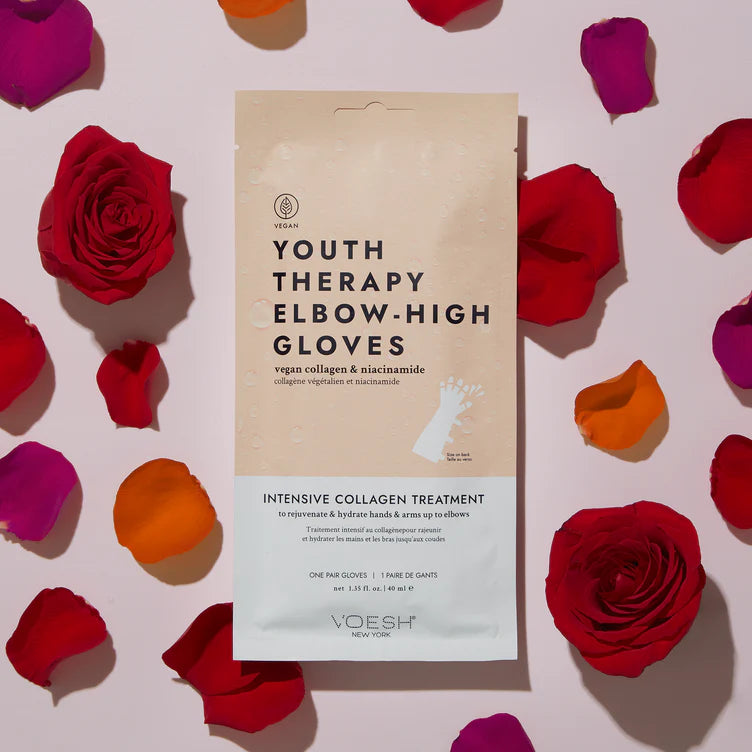 Voesh 100% Vegan Youth Therapy Elbow-High Gloves - Intensive Collagen Treatment