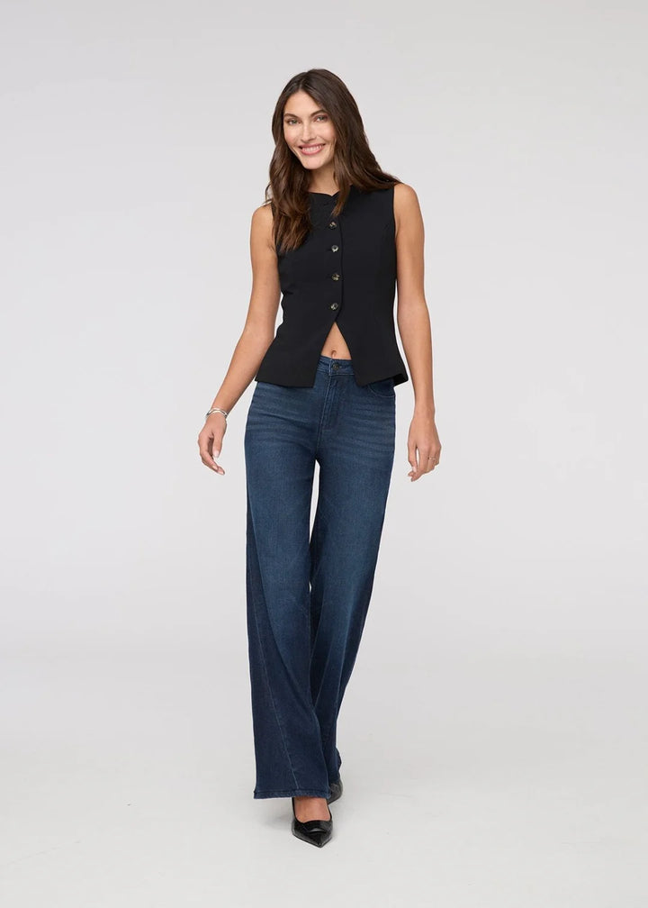 DU/ER Women's No Sweat Denim High Rise Wide Leg Jeans