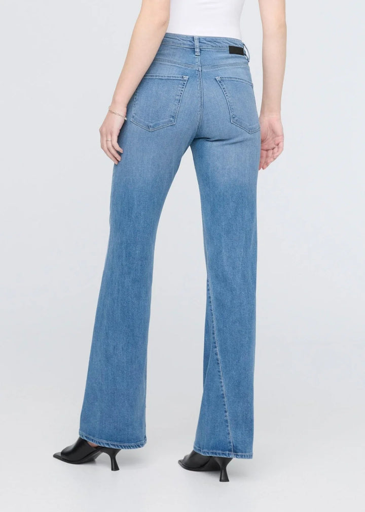 DU/ER Women's No Sweat Denim High Rise Wide Leg Jeans