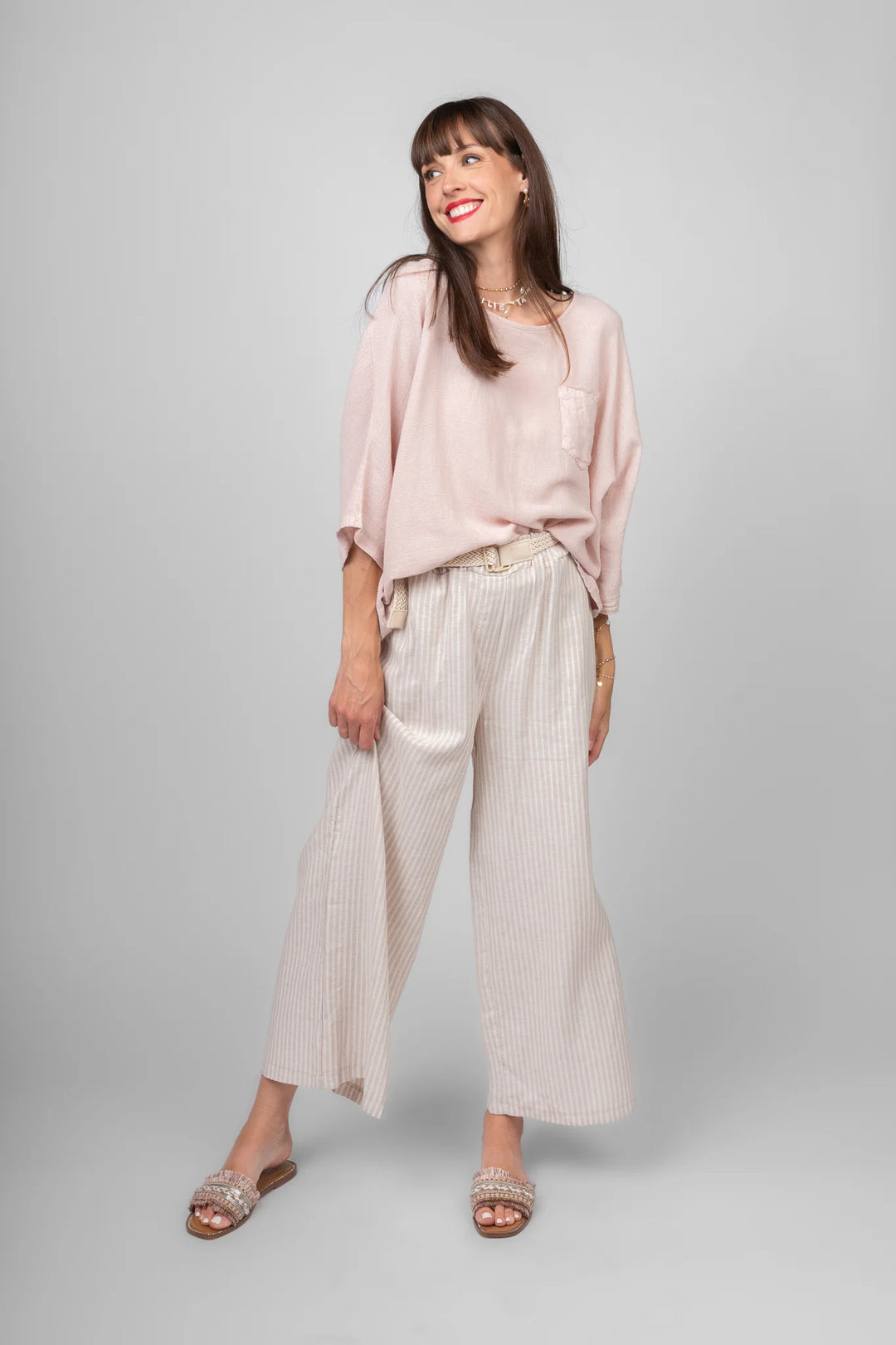 Me & Gee Pin Stripe Flared Pant