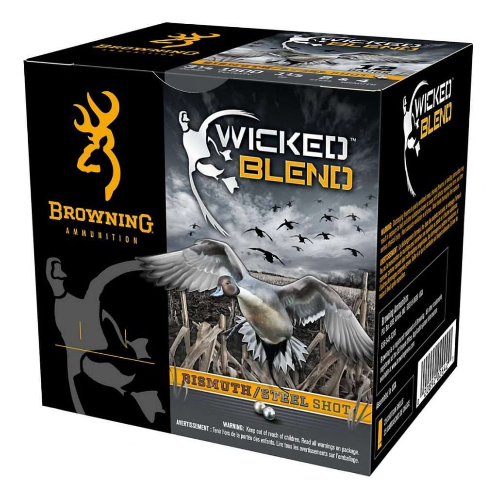 Browning Wicked Blend 20GAx3" 1300FPS 1oz #2 Steel & #4 Bismuth 25 Rounds