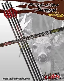 Kill'n Stik Premium Carbon Fiber Arrows - Micro Ventilator LT Series - 6 pack