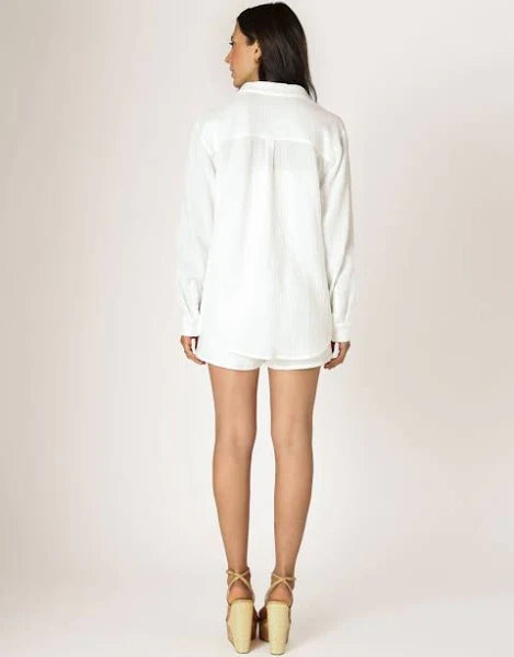 Dex Longsleeve Textured Button Up Blouse