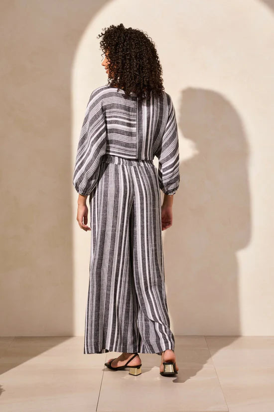 Tribal Pull-On Flowy Wide Leg Pants
