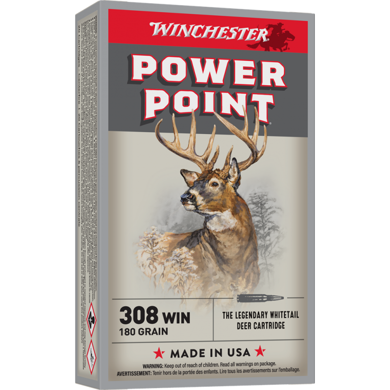 Winchester Power Point 308WIN 180gr 2620FPS #20 Rounds