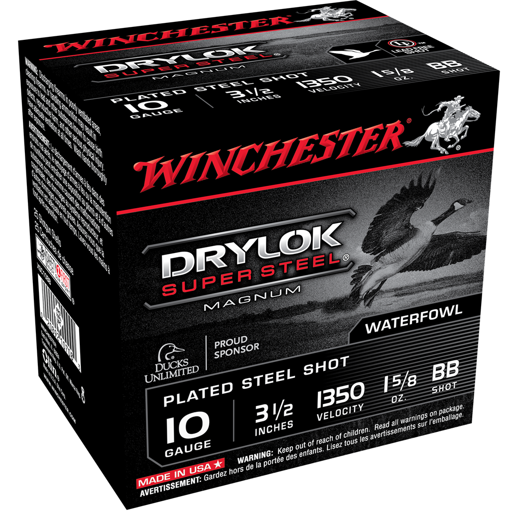 Winchester DryLok Super Steel 10GAx3-1/2" 1-3/8oz 1450FPS #BBB 25 Rounds