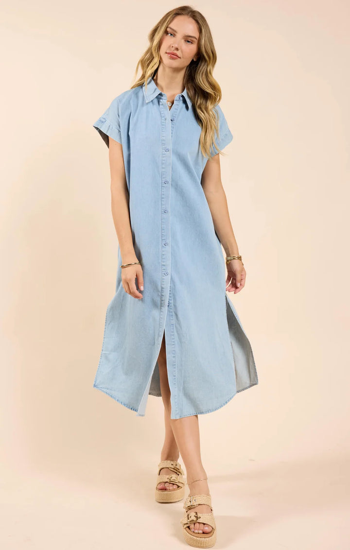 Sadie & Sage Energize Button Shirt Dress