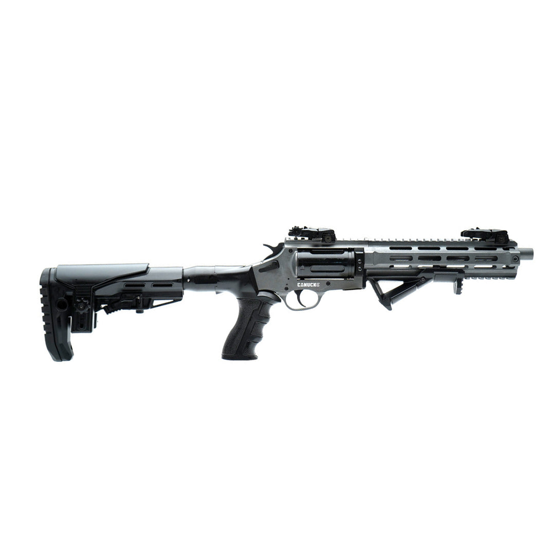 Canuck Evolve Tactical Revolver with Telescopic Stock – .357 Mag/38 SPCL 9″ bbl Rifle