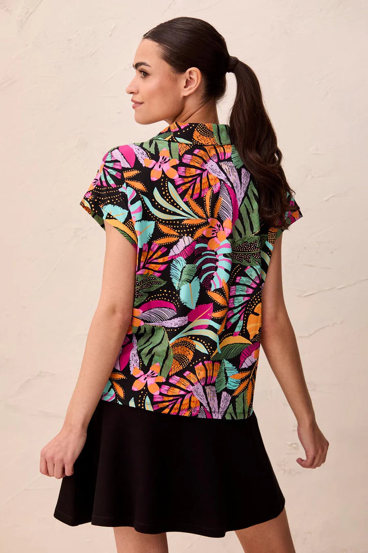 Tribal 50+UPF High Performance Dolman 1/4 Zip Polo Top