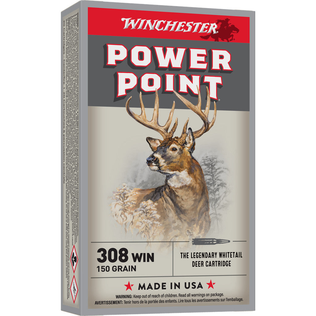 Winchester Power Point 308 WIN 2820FPS 150gr 20 Rounds