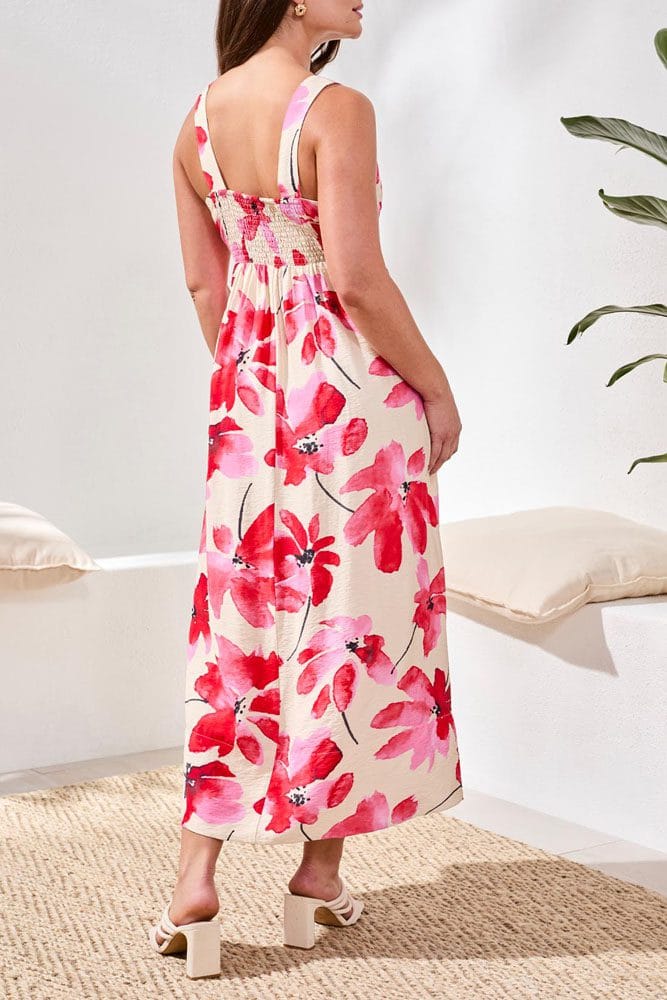 Tribal Sleeveless Dress with Lining