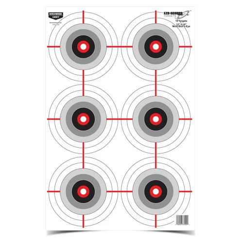Birchwood Casey Multiple Bull's-Eye EZE-Scorer Targets - 10 Pack