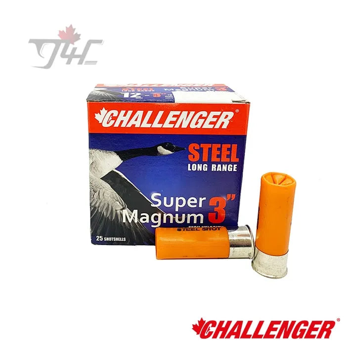 Challenger Super Magnum 12GAx3" 1550FPS 1-1/8oz #4 25 Steel Rounds