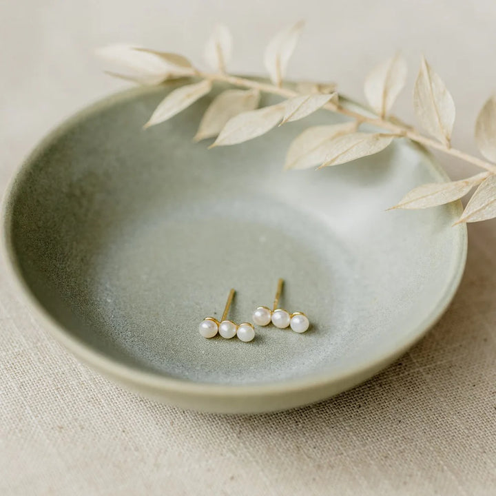 Glee Jewelry - Trio Studs - Pearl