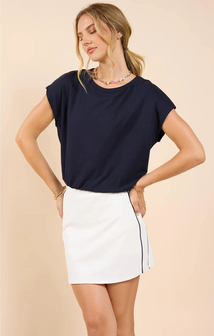 Sadie & Sage On My Mind Elastic Hem Knit Top