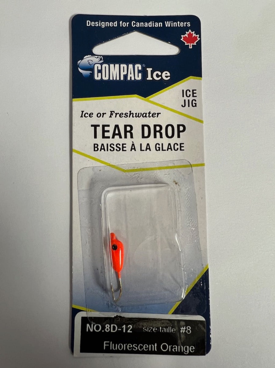Compac Ice Fishing - Tear Drop Ice Jig - Ice or Freshwater