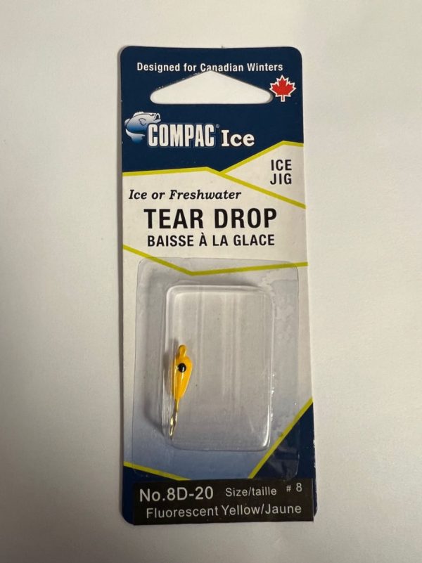Compac Ice Fishing - Tear Drop Ice Jig - Ice or Freshwater