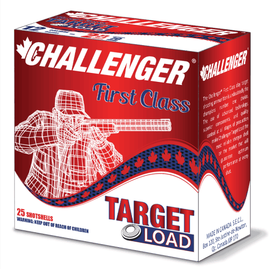 CASE - Challenger Target Load 12GAx2-3/4" 1200FPS 1oz 2-3/4DRM #8 250 Rounds