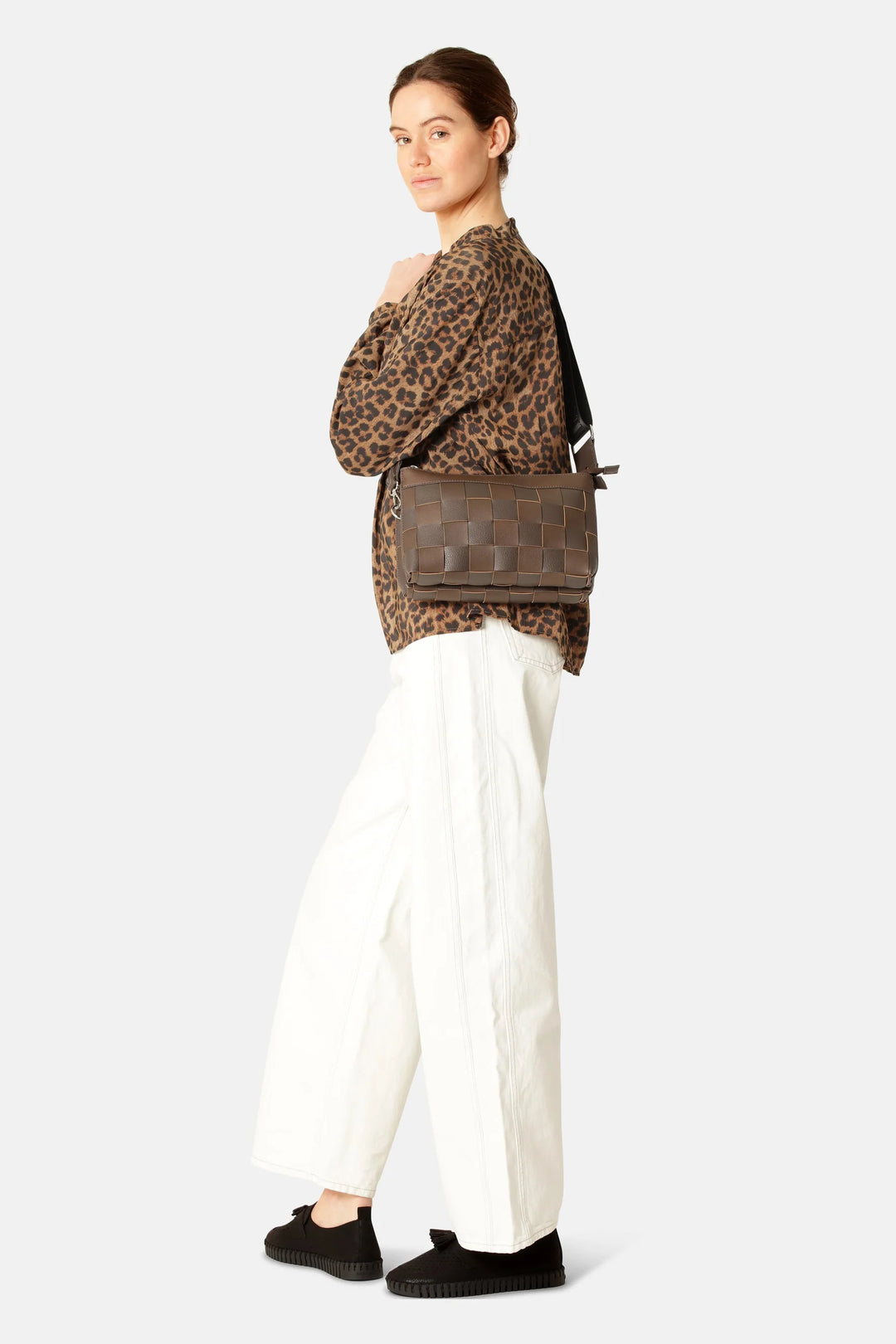 Isle Jacobsen Small Braided Squared Crossbody Bag