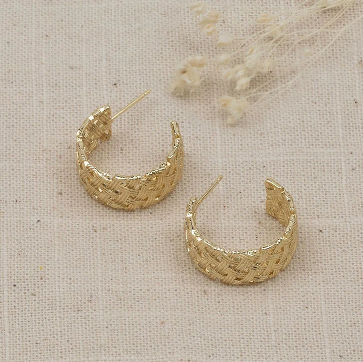 Glee Jewelry - Criss Cross Hoop Earrings