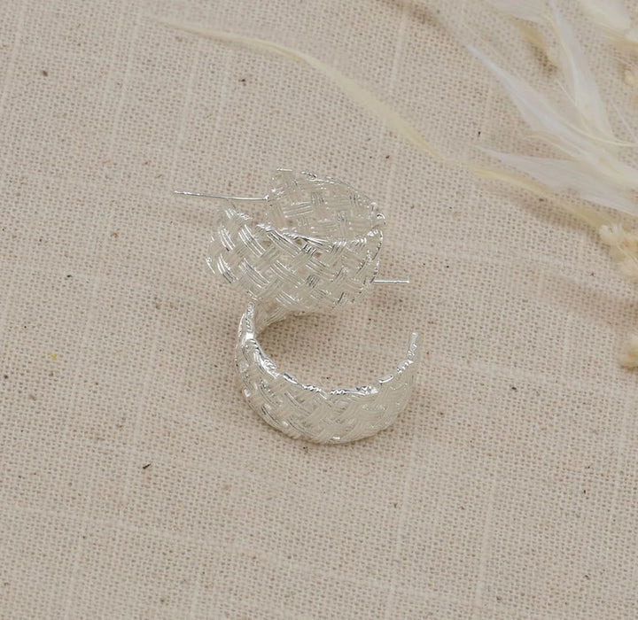 Glee Jewelry - Criss Cross Hoop Earrings