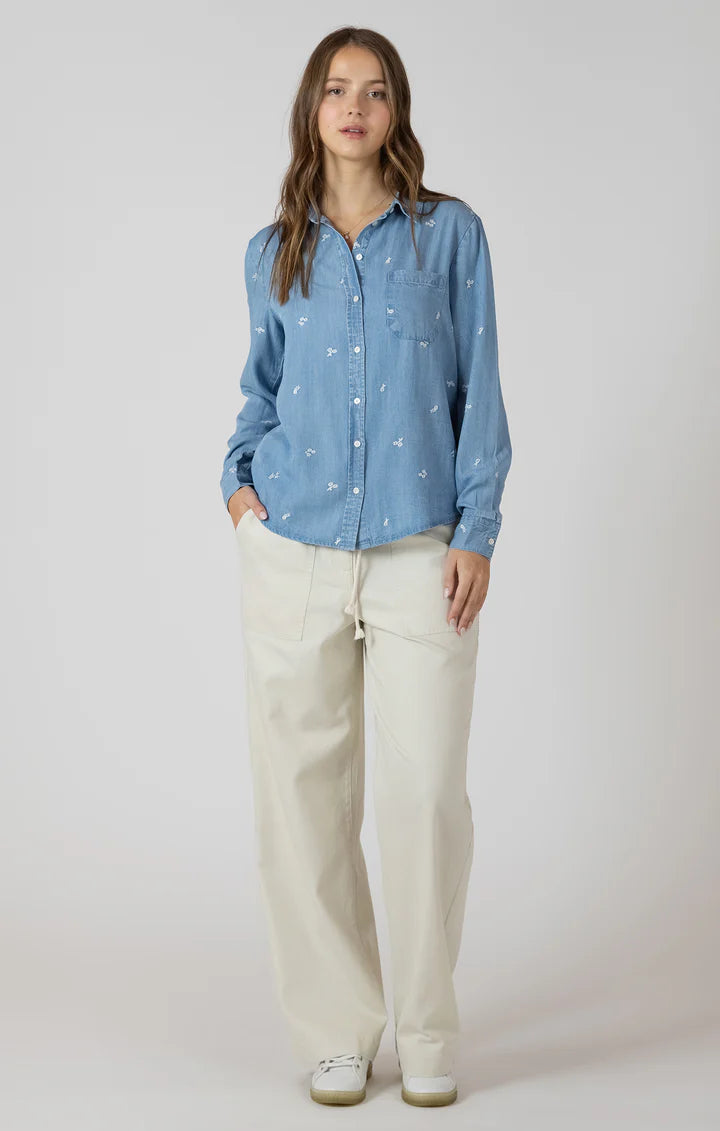 Dex Embroidered Button Front Shirt