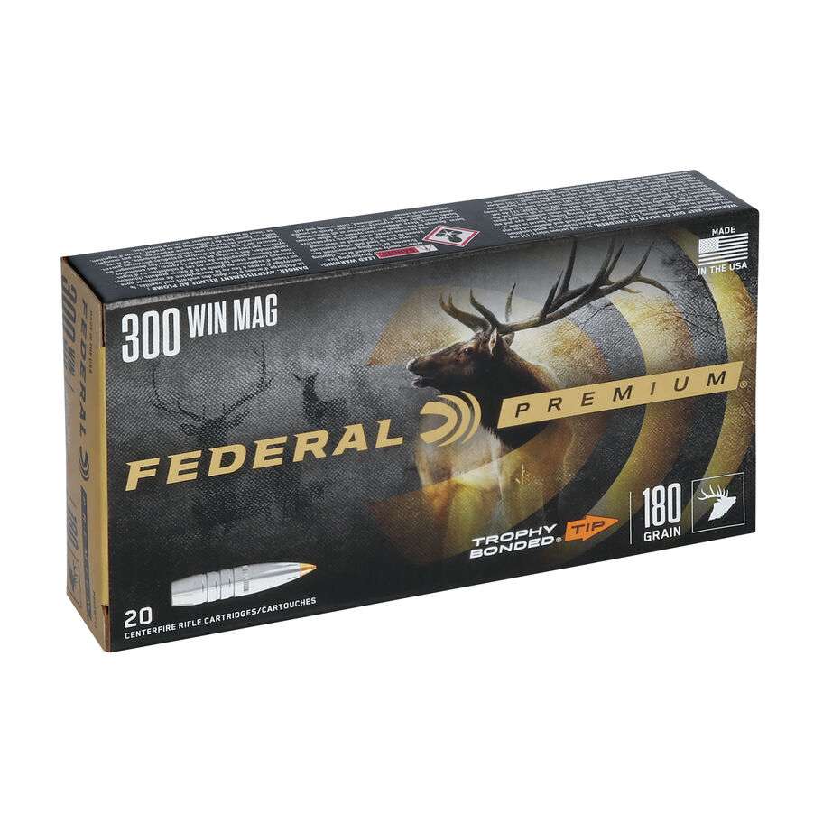 Federal Premium Trophy Bonded Tip 308 WIN 180gr 2620 FPS 20 Rounds