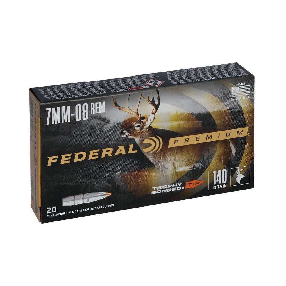 Federal Premium Trophy Bonded Tip 7MM-08 REM 140gr 2800FPS 20 Rounds