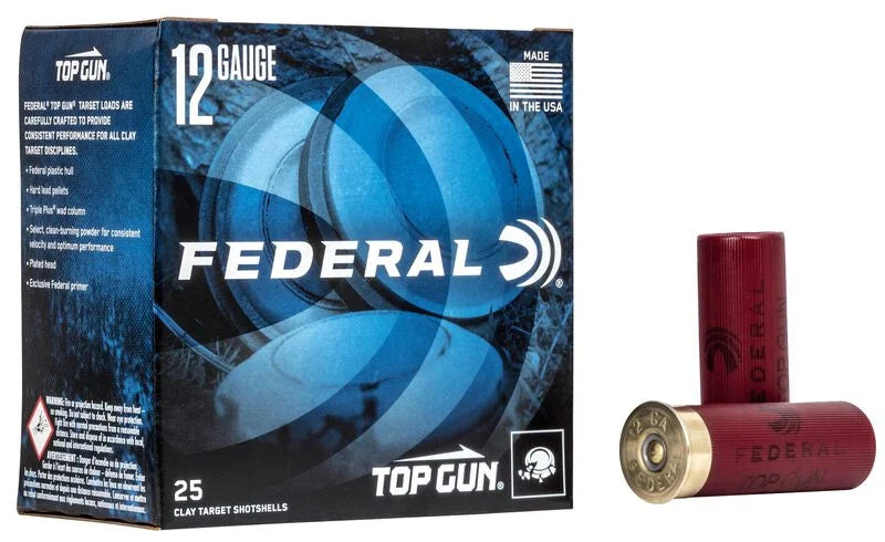CASE - Federal Top Gun 12GAx2-3/4" 1-1/8oz 1145FPS 3 DRM #8 25 Rounds