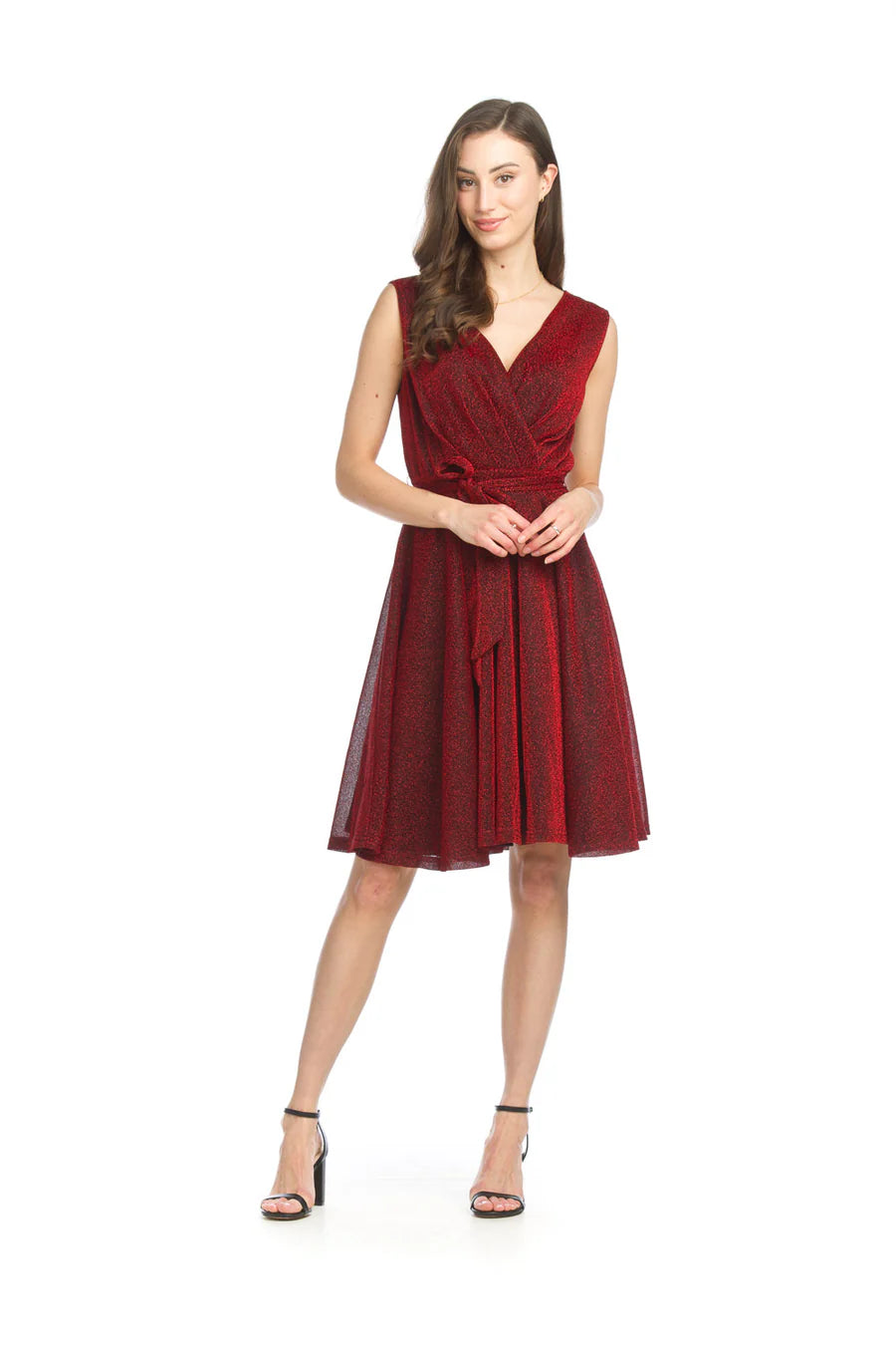 Papillon Sparkle Stretch Wrap Look Dress