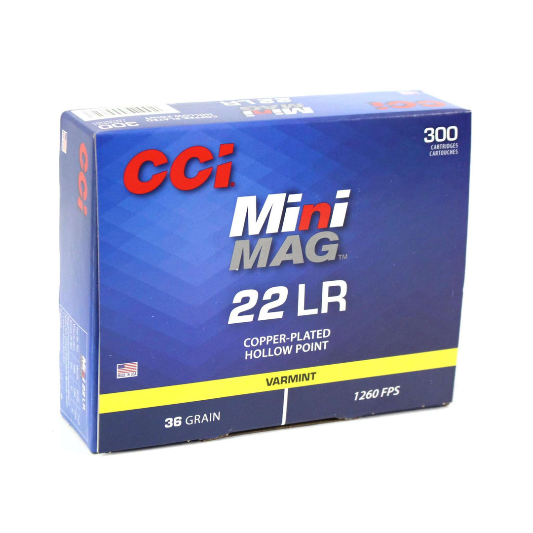 CCi Mini Mag 22LR Copper-Plated HP Varmint 36gr 1260FPS 300 Rounds