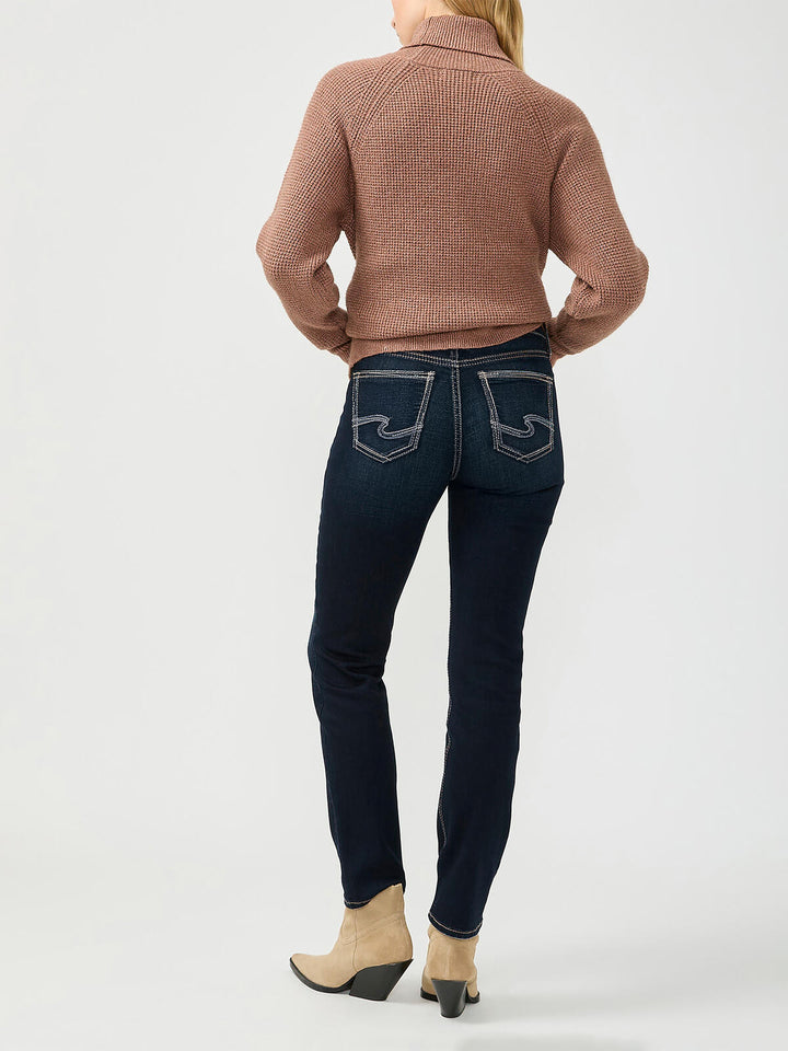 Silver Women's Suki Mid Rise Straight Leg Luxe Stretch Jeans