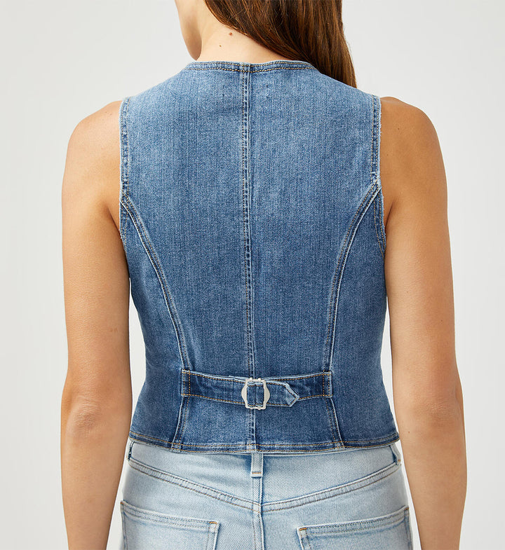 Silver Women's Classic Denim Vest