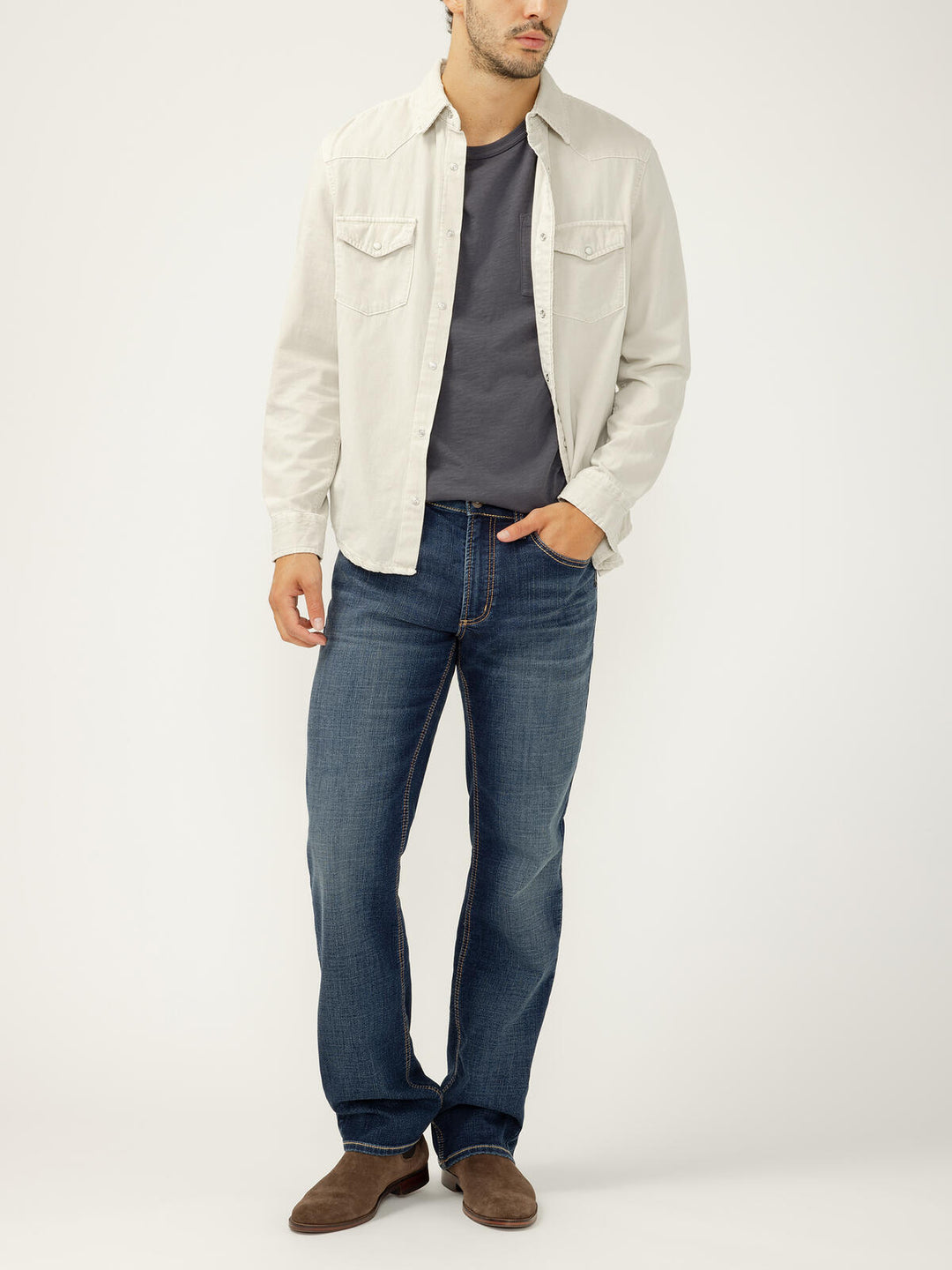 Silver Men's Zac Relaxed Fit Straight Leg Jeans