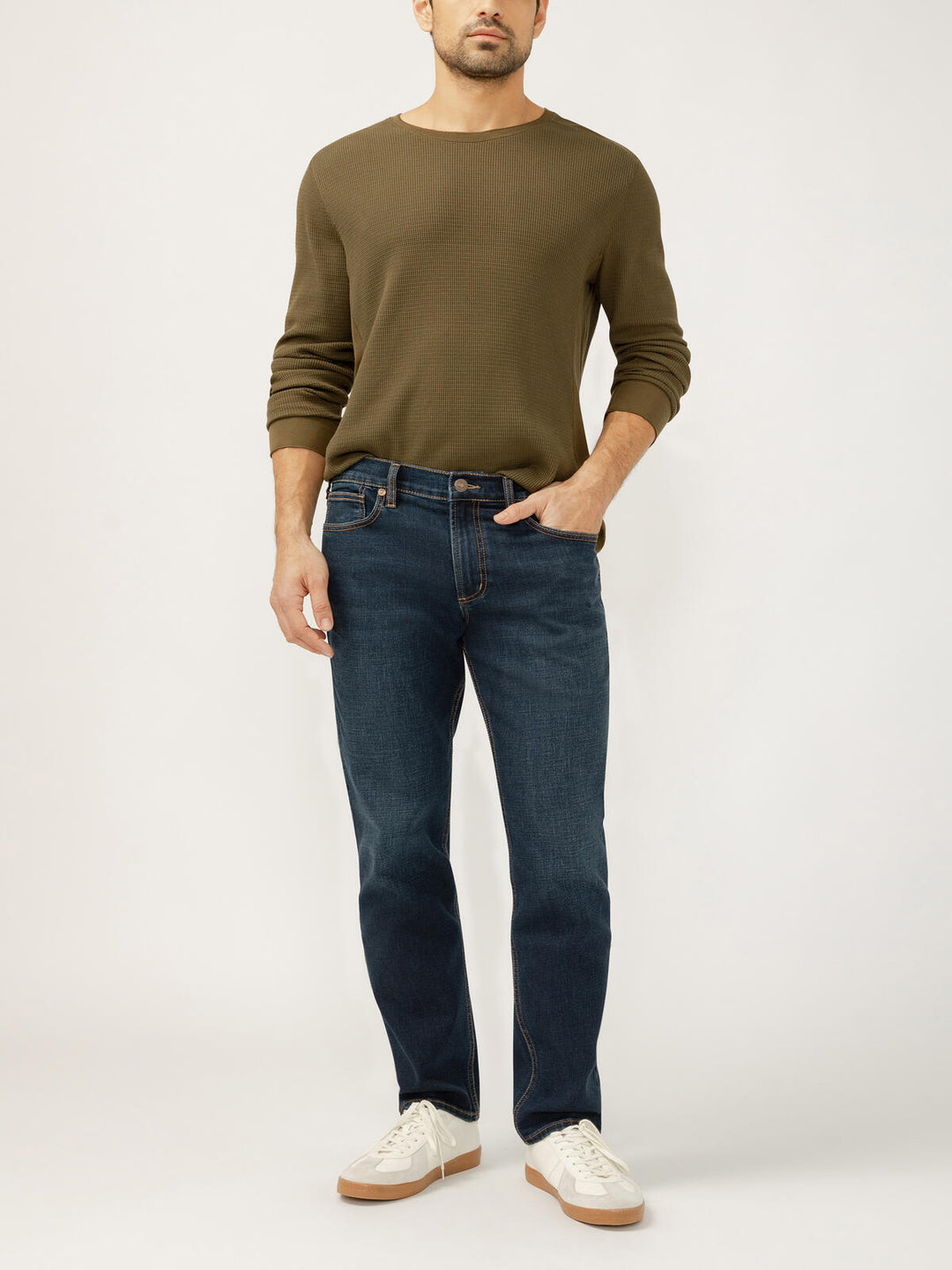 Silver Men's Eddie Athletic Fit Tapered Leg Jeans