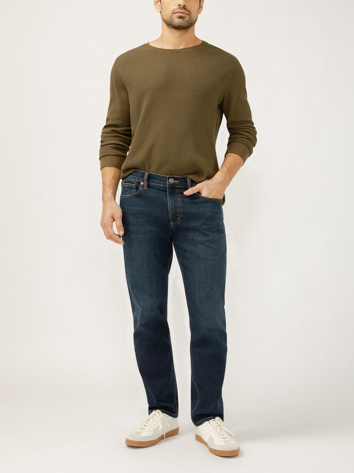 Silver Men's Eddie Athletic Fit Tapered Leg Jeans