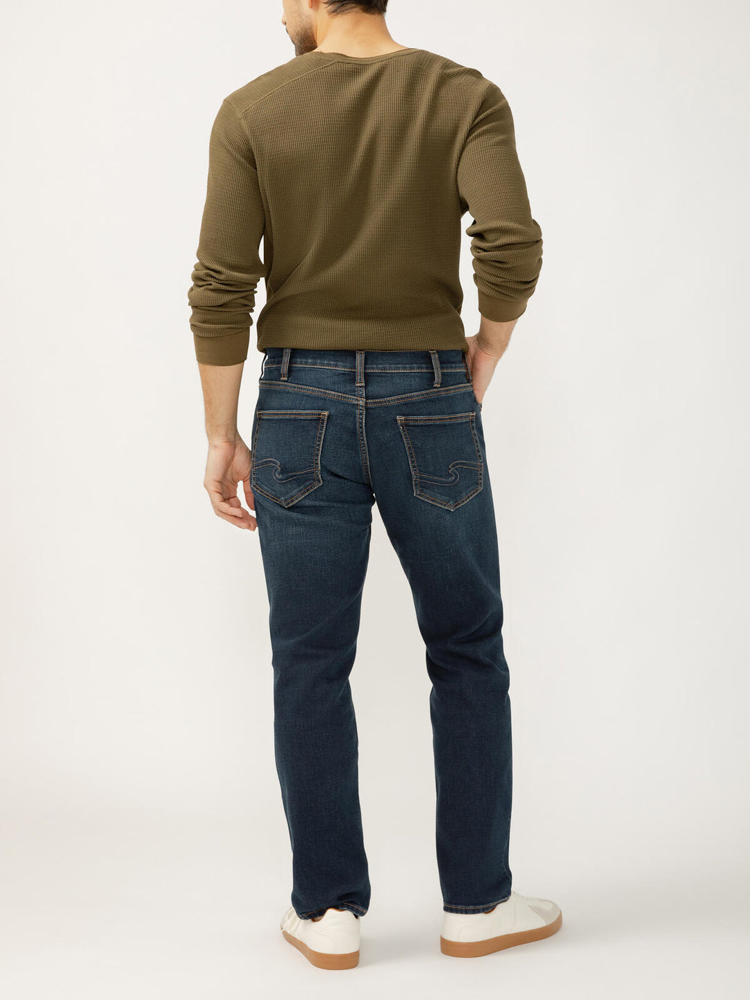 Silver Men's Eddie Athletic Fit Tapered Leg Jeans