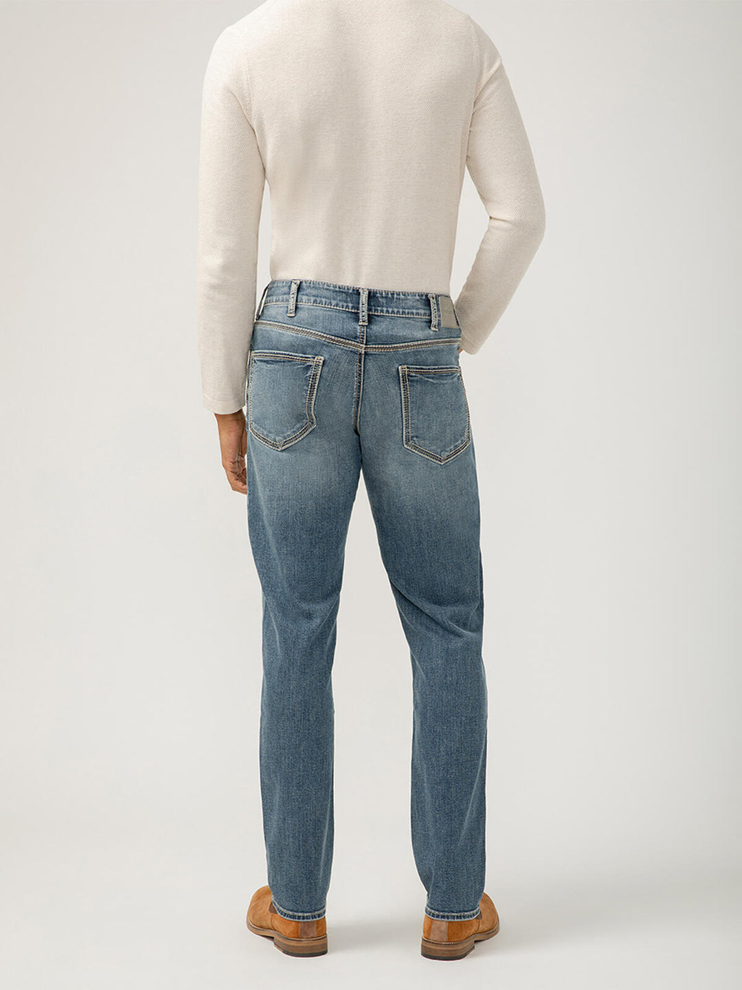 Silver Men's Eddie Athletic Fit Tapered Leg Jeans