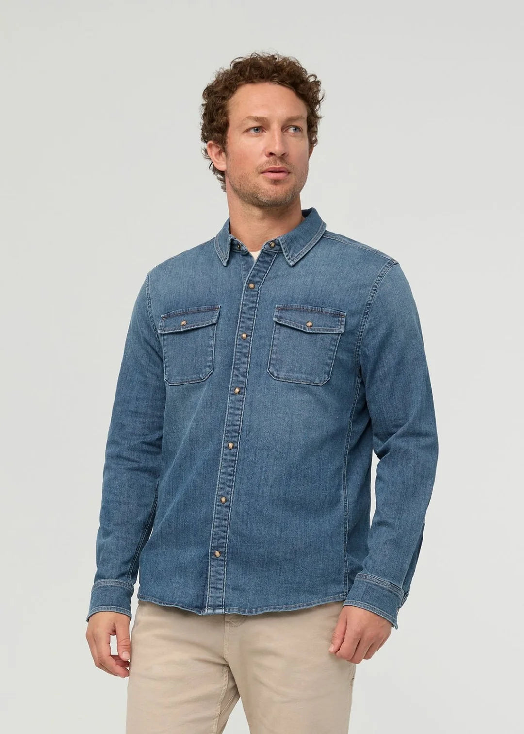 DU/ER Men's Performance Denim Lite Two-Pocket Shirt