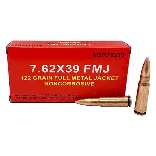 Norinco 7.62x39mm FMJ 122gr Non-Corrosive 20 Rounds