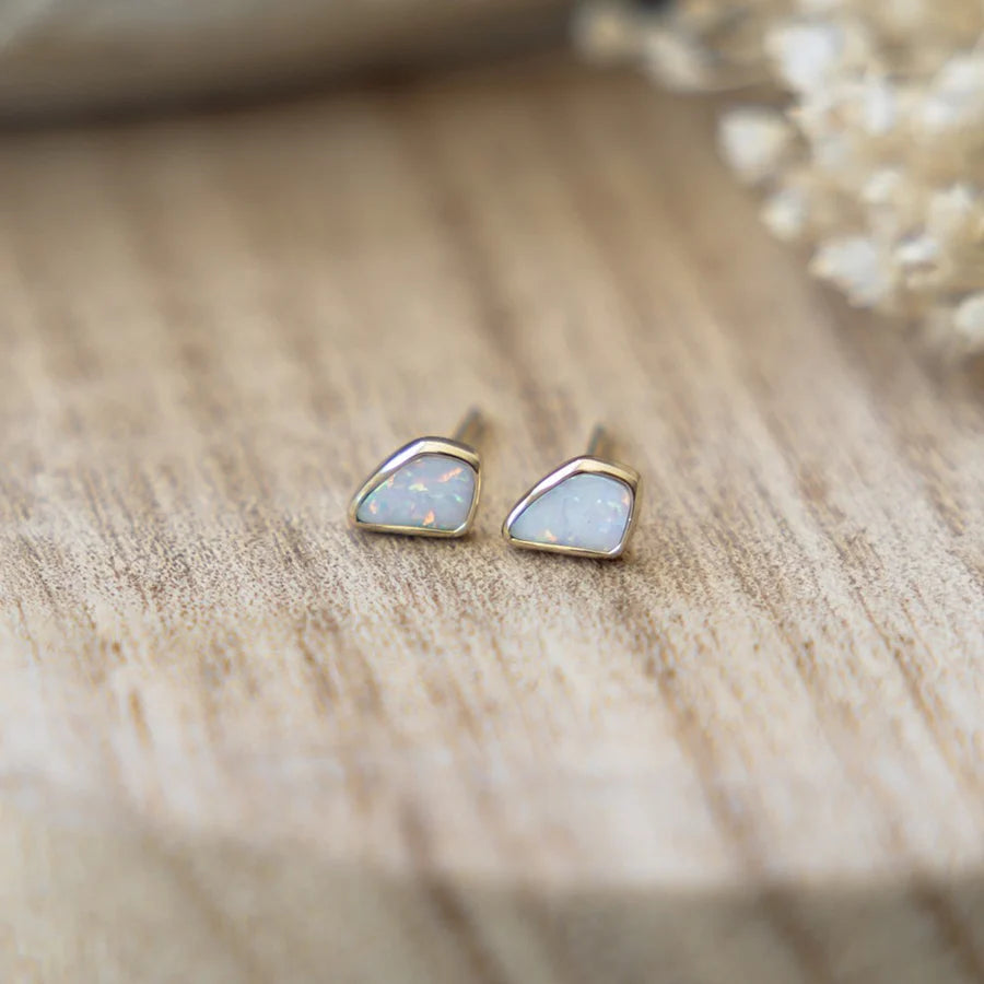Glee Jewelry Opal Chip Studs