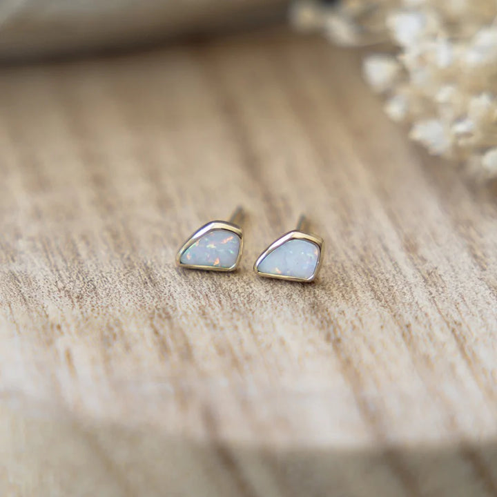 Glee Jewelry Opal Chip Studs