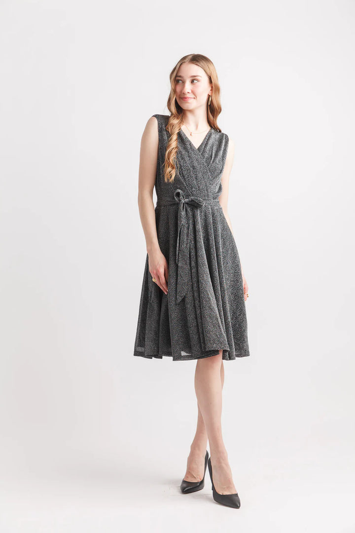 Papillon Sparkle Stretch Wrap Look Dress