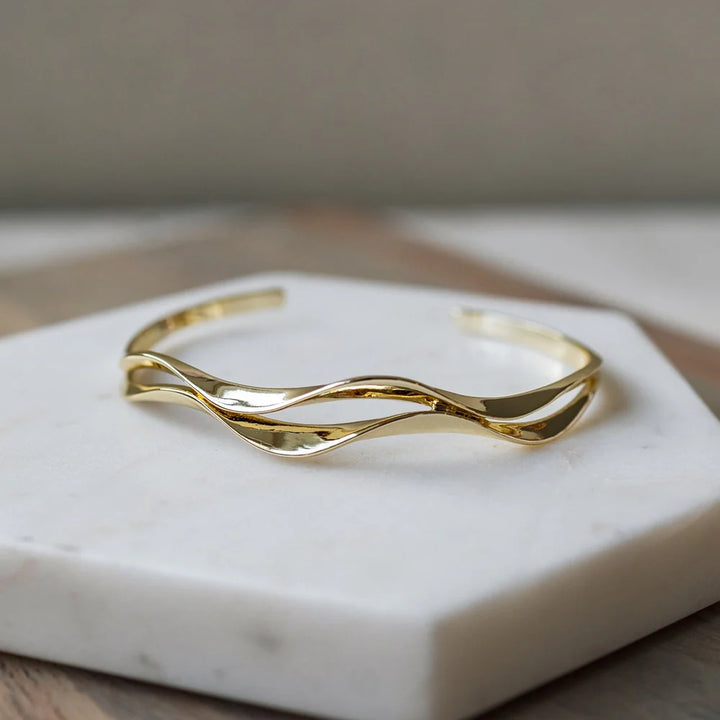 Glee Jewelry - Rippled Cuff Bracelet